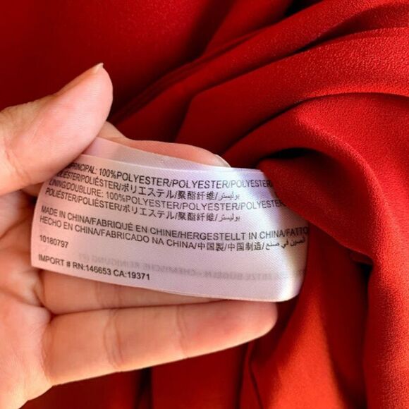 Kimono Wrap Red Gown - Picture 7 of 11